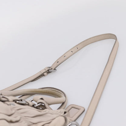 Prada Gaufre Convertible Nappa Leather, Gray, Leather, Tote Bag