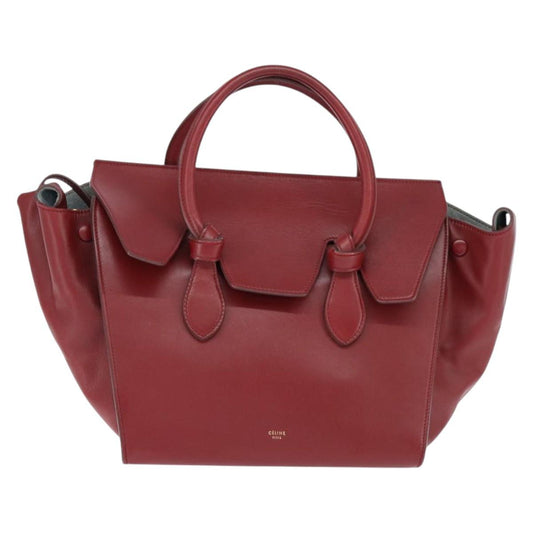 Celine Tie Tote leather, RED, LEATHER, Tote bag