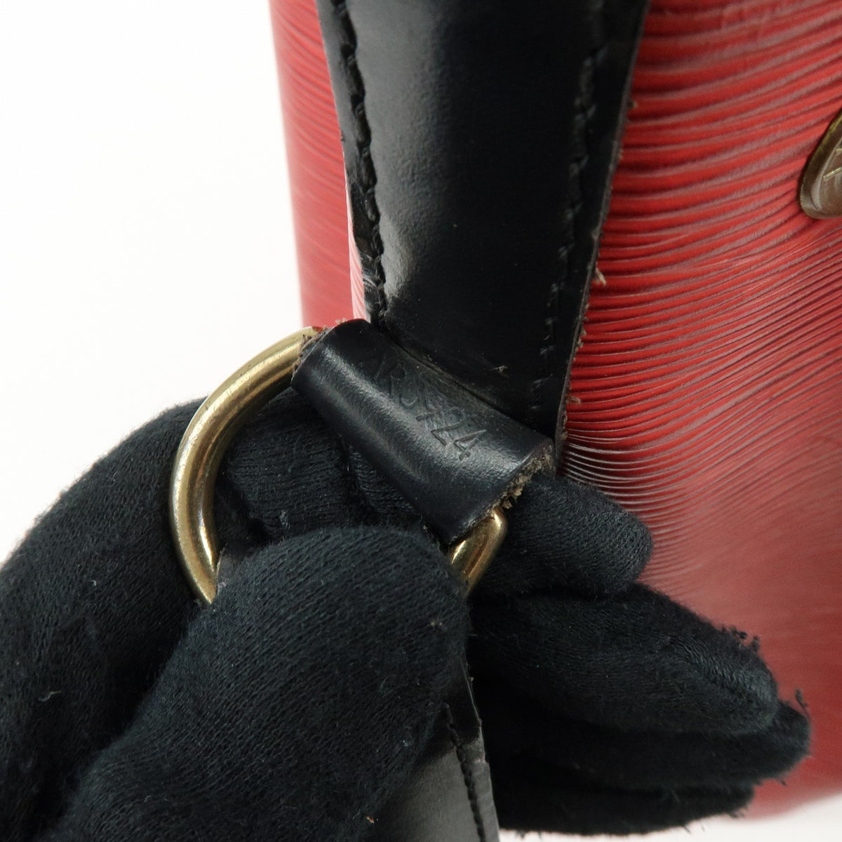 Louis Vuitton Bicolor Petit Noe Epi Leather, Red, Leather, Handbag