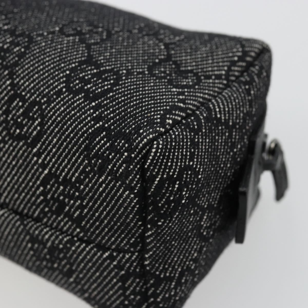 Gucci Zip Pouch GG Coated Canvas, Black, Canvas, Clutch