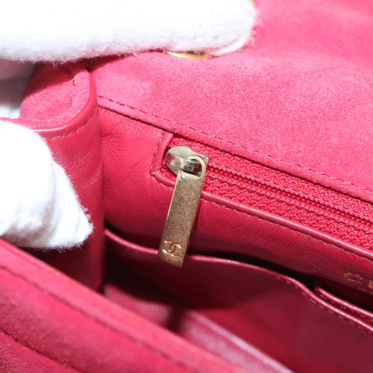 Chanel Chain Flap Shoulder Bag Suede, PINK, SUEDE, Shoulder bag