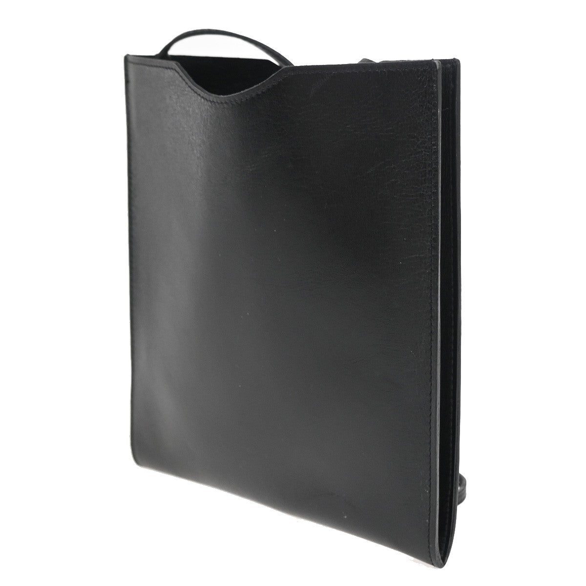 Hermes Onimaitou Pochette Box Calf, Black, Leather, Clutch