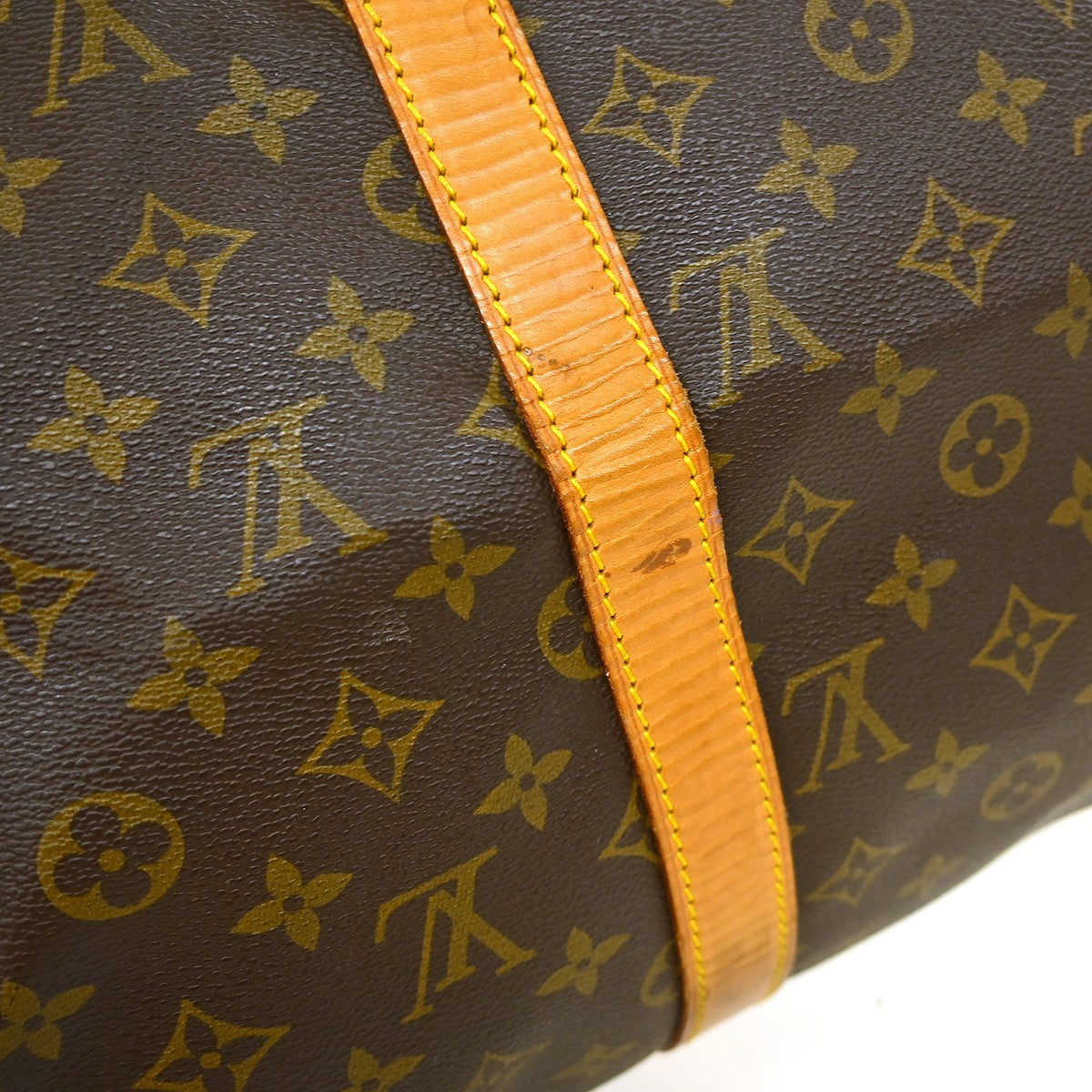 Louis Vuitton Keepall Bandoulière Monogram, Brown, Canvas, Travel Bag