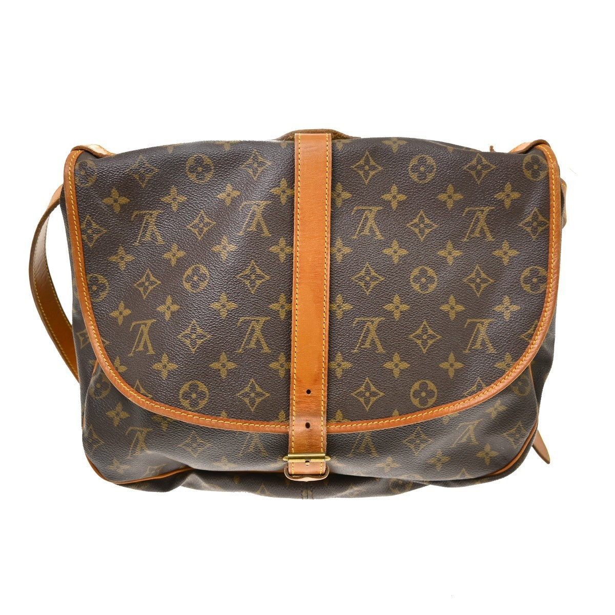Louis Vuitton Saumur Monogram, Brown, Canvas, Shoulder Bag