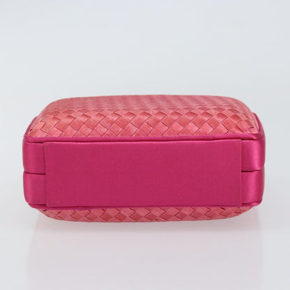 Bottega Veneta Intrecciato Clutch Satin, Pink, Satin, Clutch