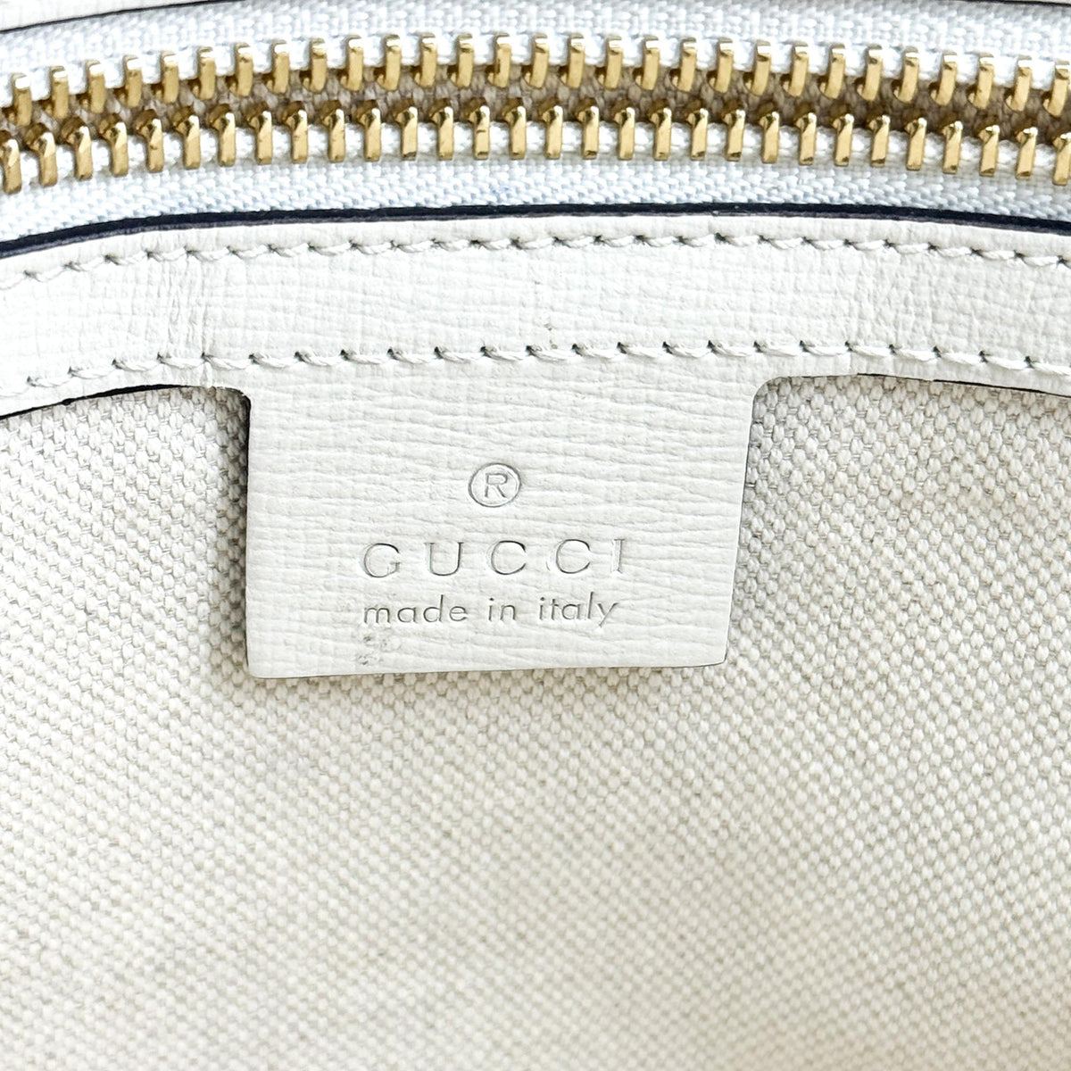 Gucci Horsebit 1955 Top Handle GG Coated Canvas with Leather, White, Canvas, Handbag
