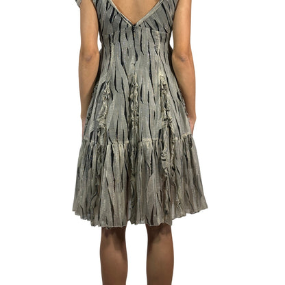 ANNA SUI Metallic Silk Blend Dress
