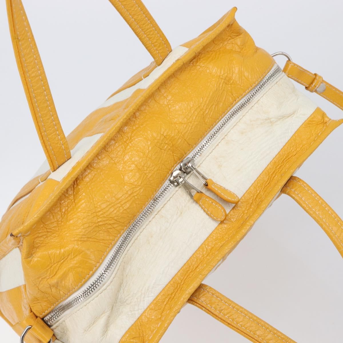 Balenciaga Bazar Leather, Yellow, Leather, Tote Bag