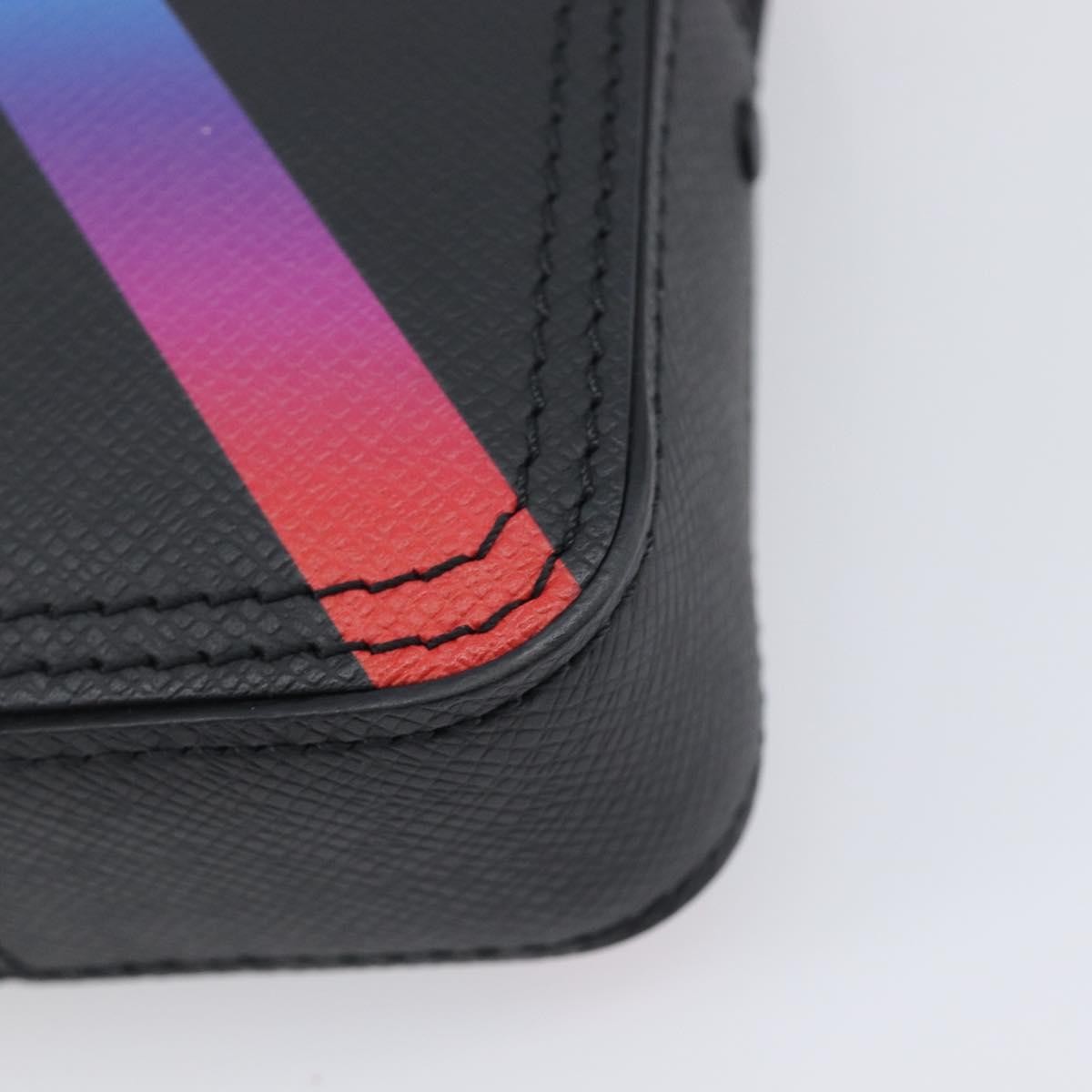 Louis Vuitton Danube Messenger Rainbow Taiga Leather, Black, Leather, Handbag