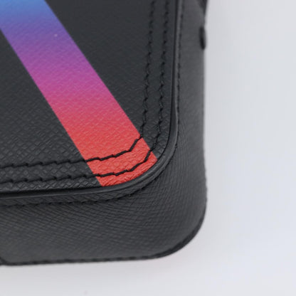 Louis Vuitton Danube Messenger Rainbow Taiga Leather, Black, Leather, Handbag