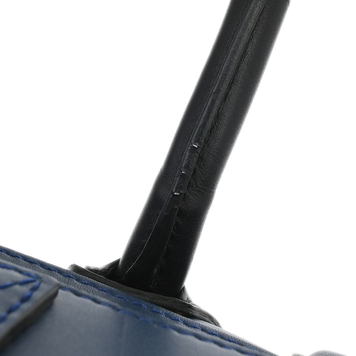 Celine Luggage Smooth Leather, Blue, Leather, Handbag