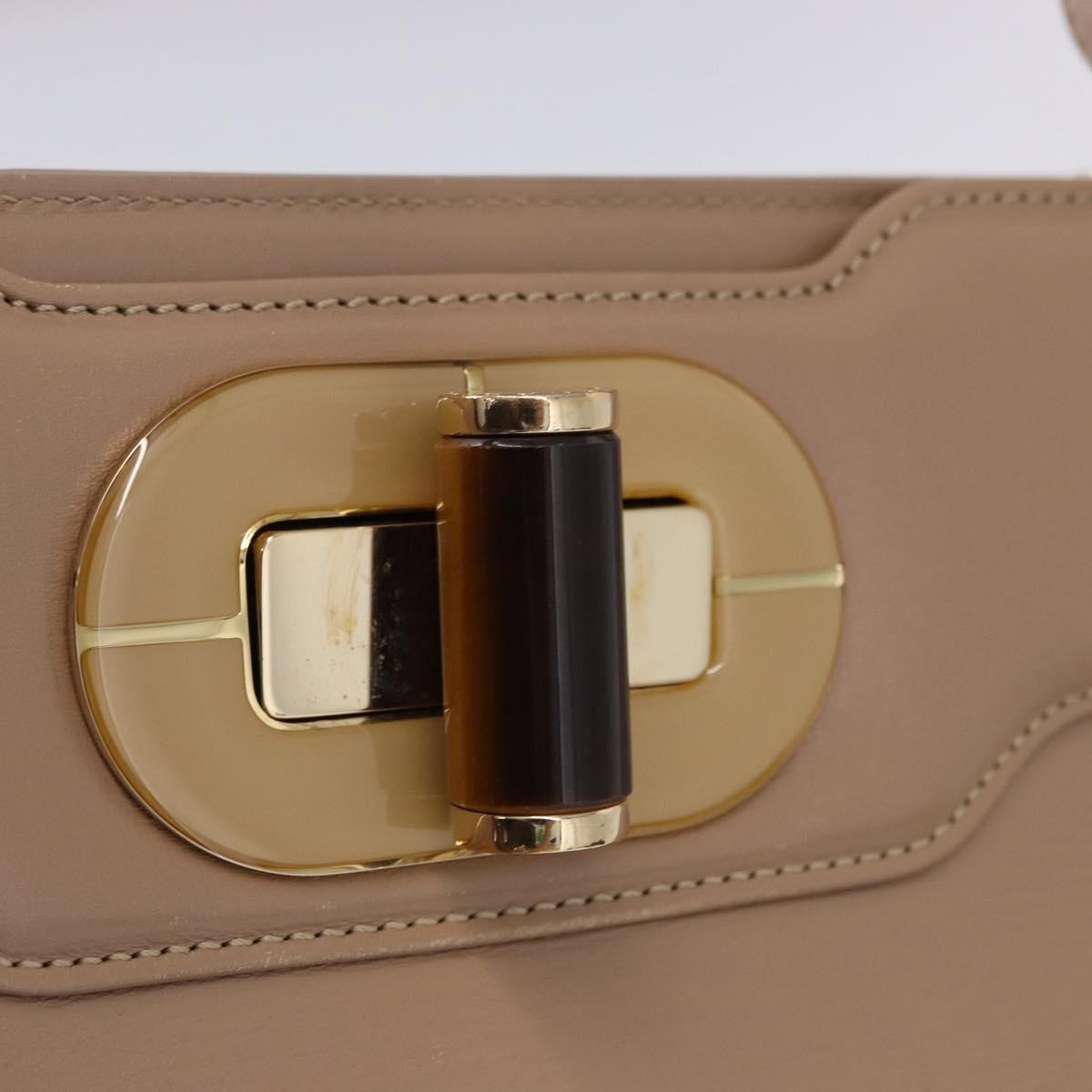 Bvlgari Isabella Rossellini Leather, Beige, Leather, Handbag