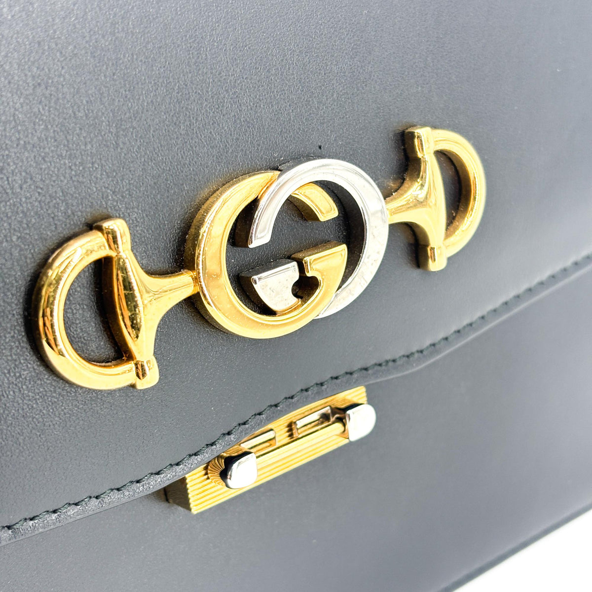 Gucci Zumi Leather, Black, Leather, Shoulder Bag