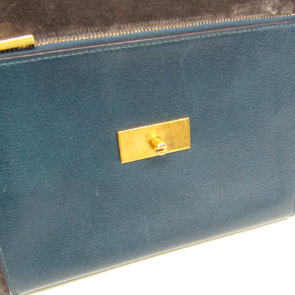 Givenchy GV3 Flap Leather with Suede, Blue, Leather, Handbag