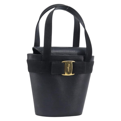 Salvatore Ferragamo Vara Bow Leather, Black, Leather, Crossbody Bag