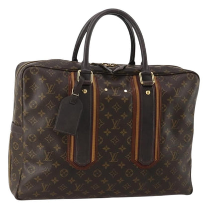 Louis Vuitton Bequia Porte Document Geant Monogram Canvas with Leather, Brown, Canvas, Briefcase