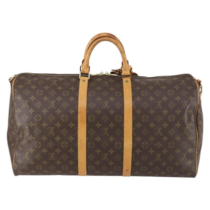 Louis Vuitton Keepall Bandouliere Bag Monogram Canvas, BROWN, CANVAS, Travel bag