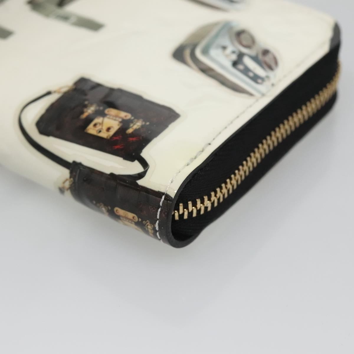 Louis Vuitton Nicolas Ghesquière Zippy Patent Monogram, White, Patent Leather, Wallet