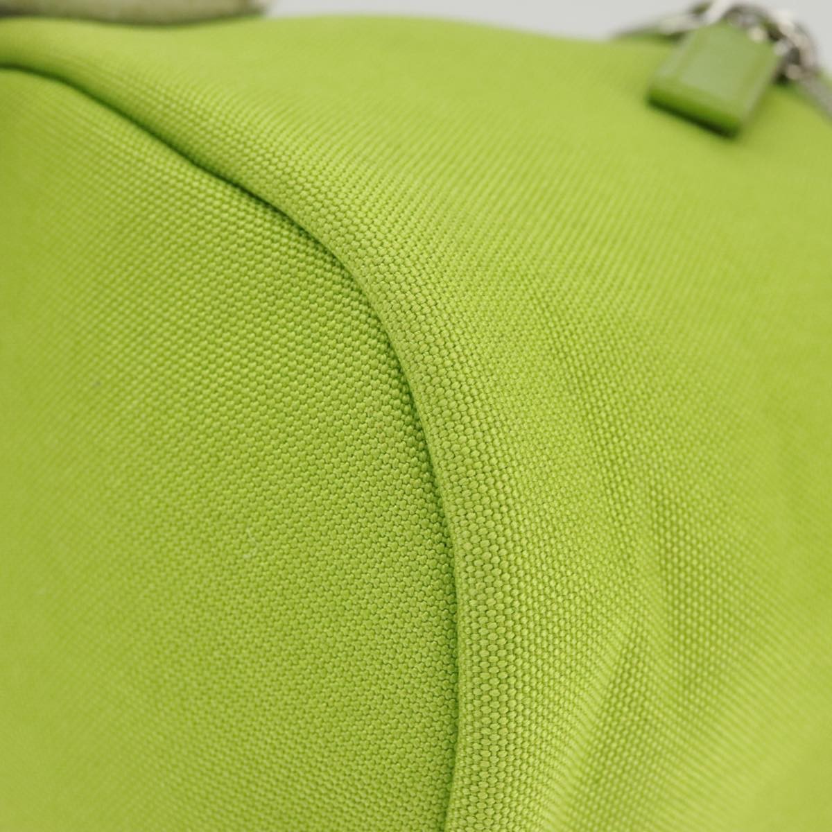Prada Zipped Triangle Canvas, Green, Canvas, Crossbody Bag