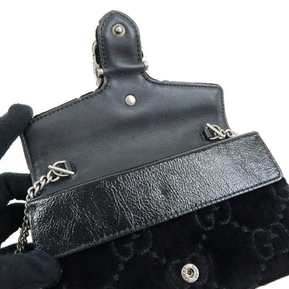 Gucci Dionysus Velvet, Black, Velvet, Handbag