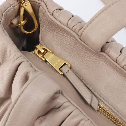 Miu Miu Convertible Matelasse Leather, Beige, Leather, Tote Bag