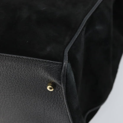 Gucci Bamboo Suede, Black, Suede, Tote Bag
