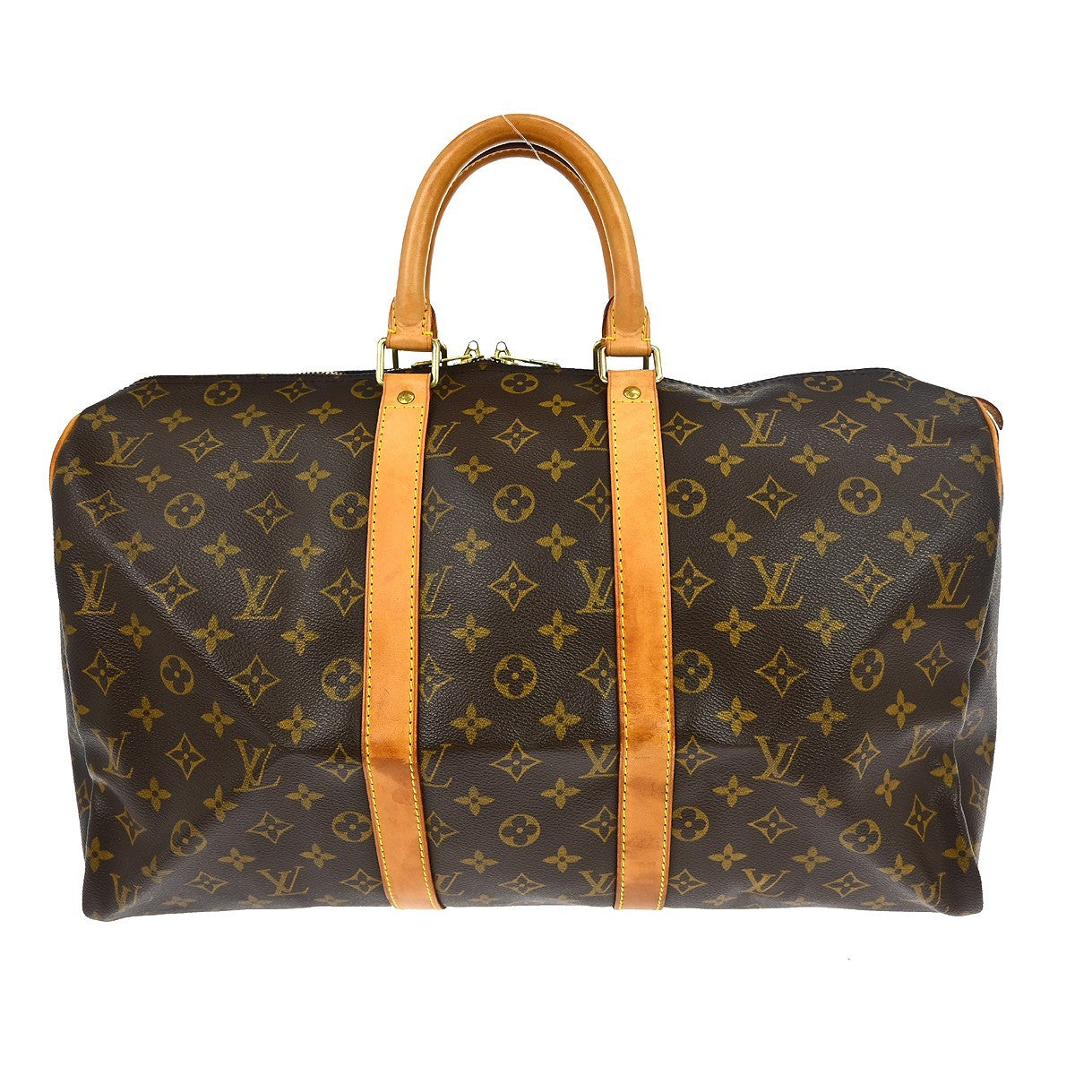 Louis Vuitton Keepall Monogram, Brown, Canvas, Travel Bag