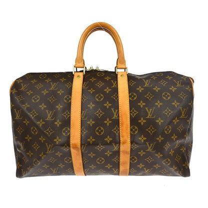 Louis Vuitton Keepall Monogram, Brown, Canvas, Travel Bag