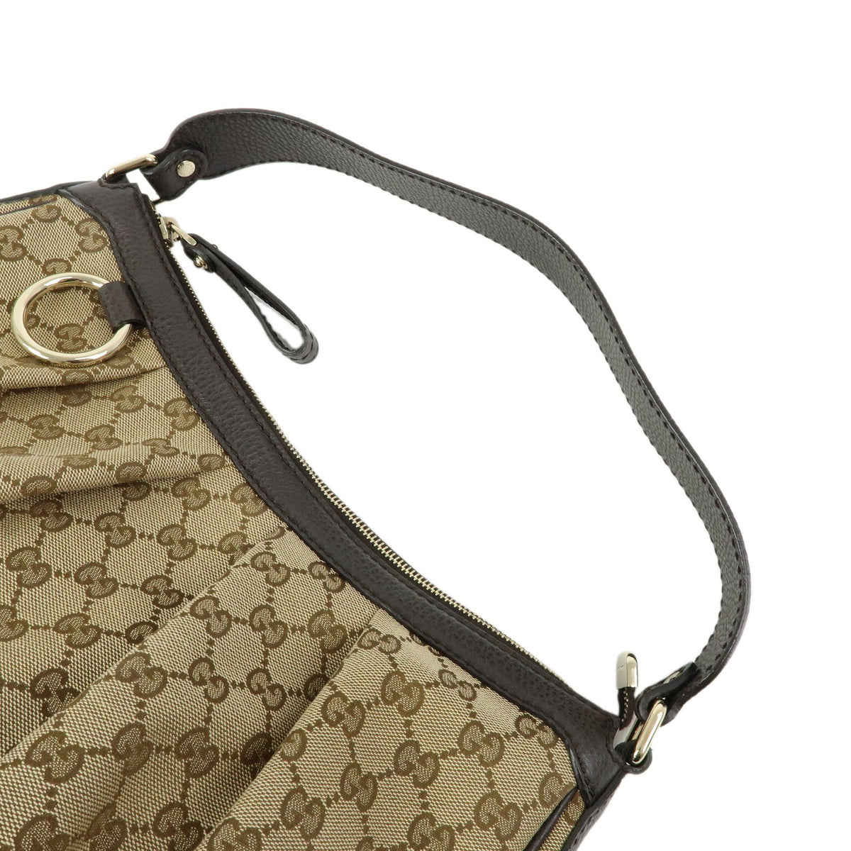 Gucci Sukey Hobo GG Canvas with Leather, Beige, Canvas, Shoulder Bag
