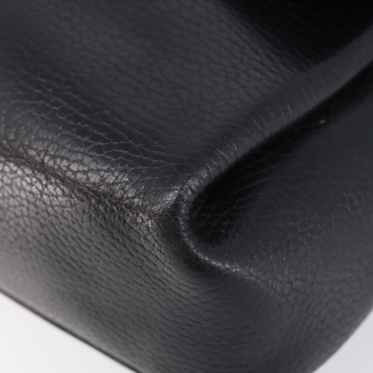 Celine Vintage Circle Logo Leather, Black, Leather, Crossbody Bag