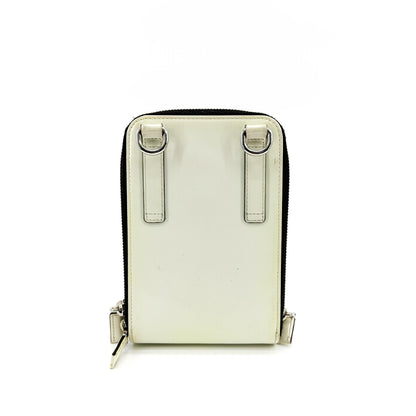 Prada Smartphone Case Saffiano Leather, White, Patent Leather, Tech Accessory