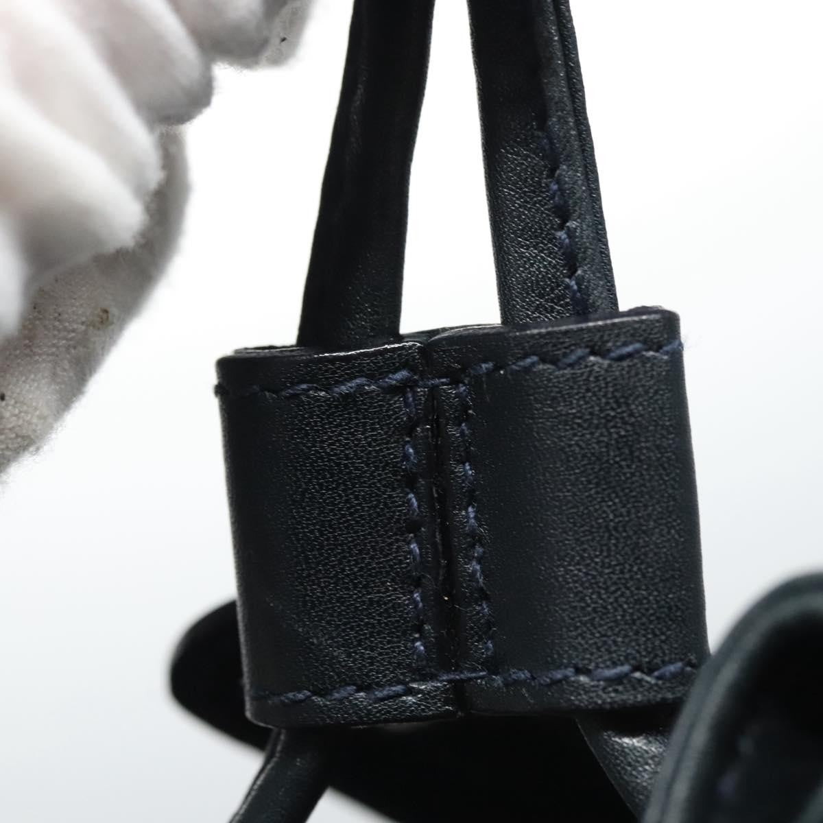 Gucci Vintage Bamboo Leather, Black, Leather, Backpack