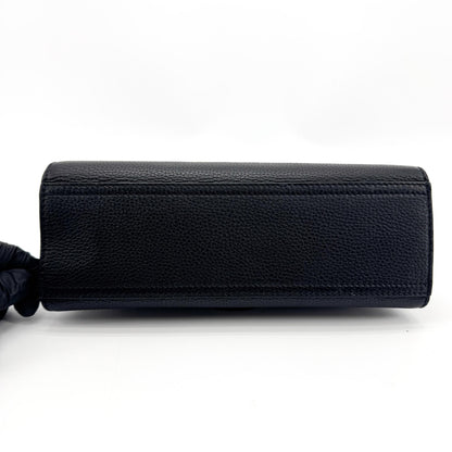 Gucci GG Marmont Top Handle Leather, Black, Leather, Handbag