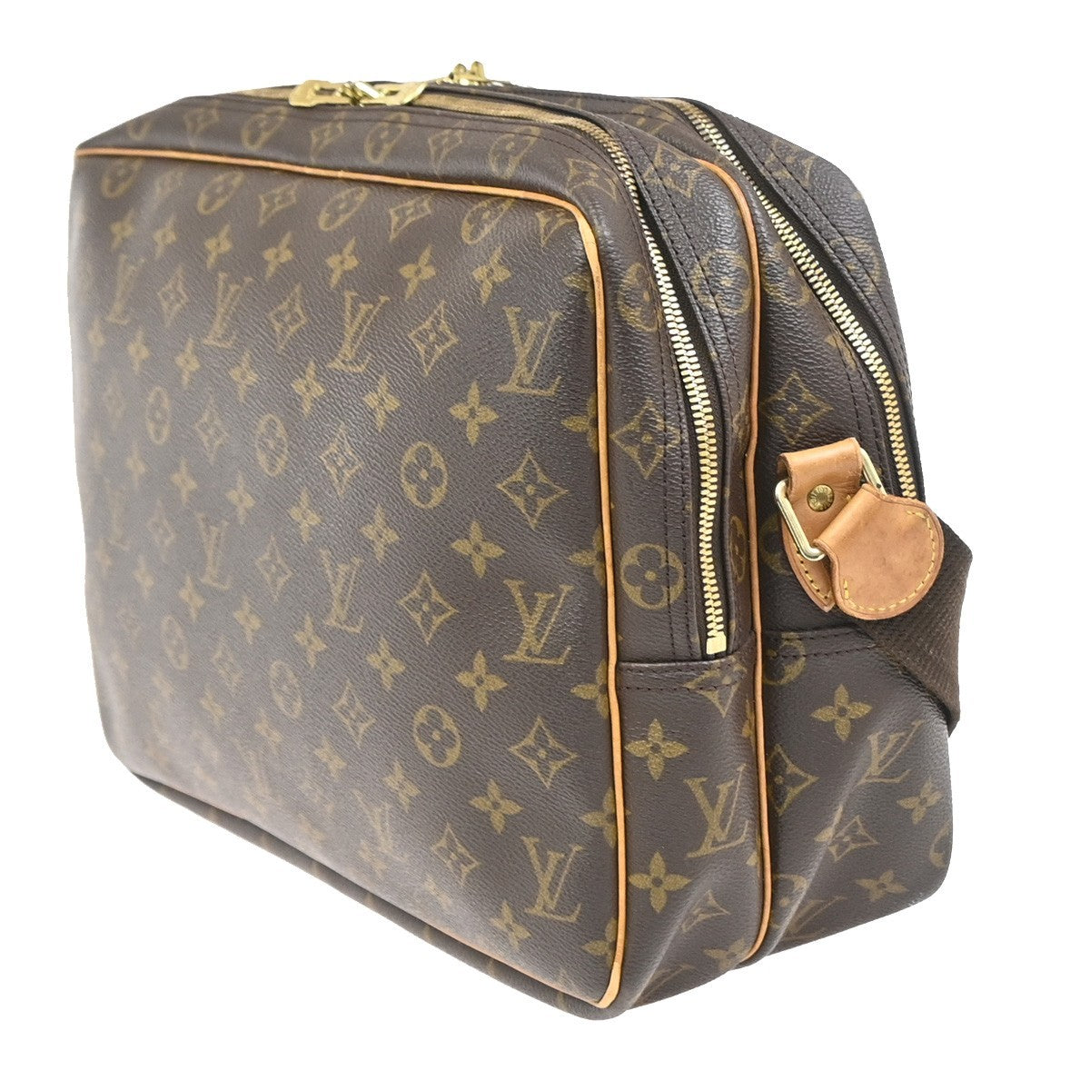 Louis Vuitton Reporter Monogram, Brown, Canvas, Shoulder Bag