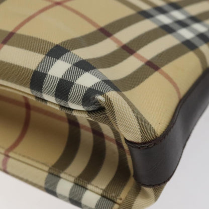 Burberry Nova check Canvas and Leather, Beige, Canvas, Shoulder Bag
