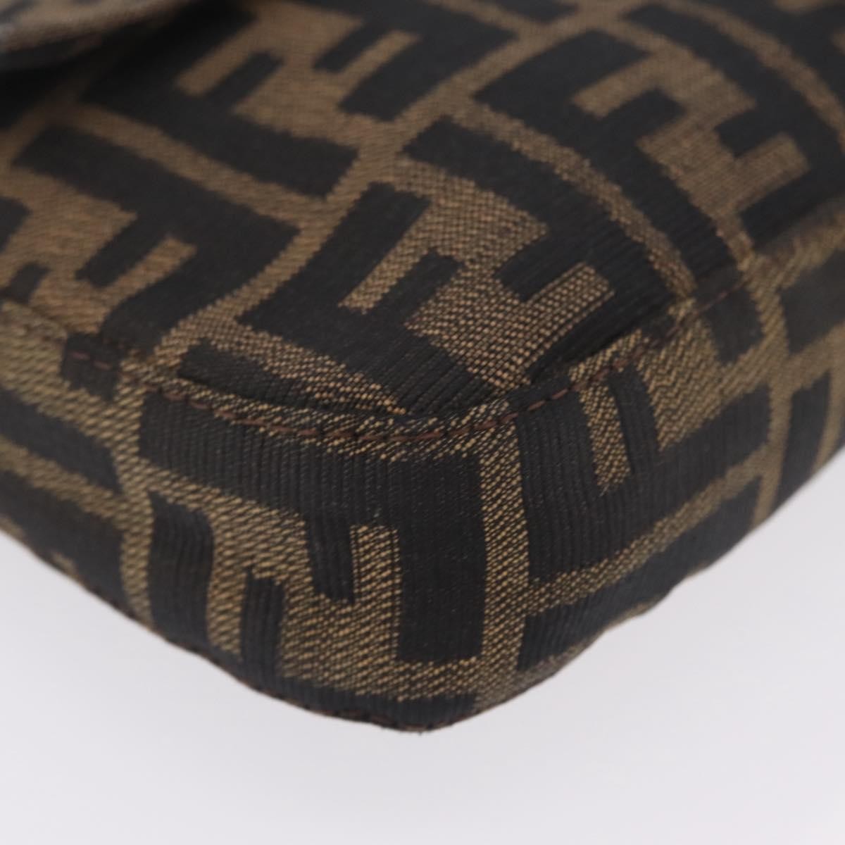 Fendi Baguette Zucca Canvas, Brown, Canvas, Handbag