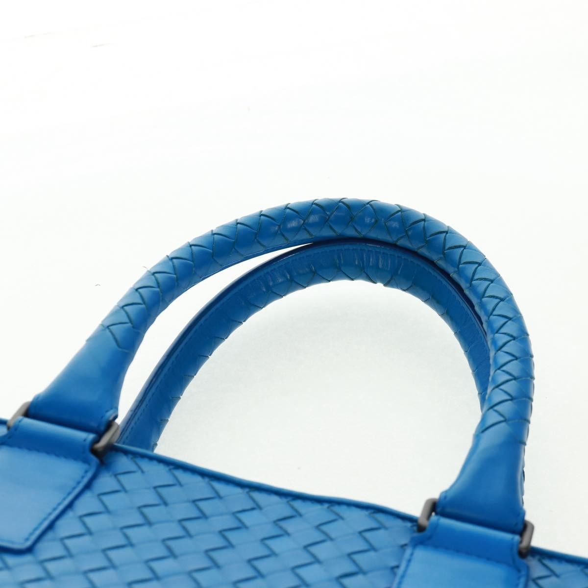 Bottega Veneta Top Zip Intrecciato Nappa, Blue, Leather, Briefcase