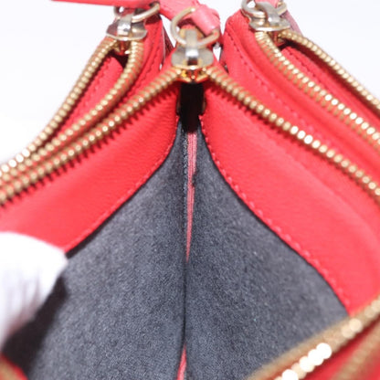 Celine Trio Leather, Red, Leather, Crossbody Bag