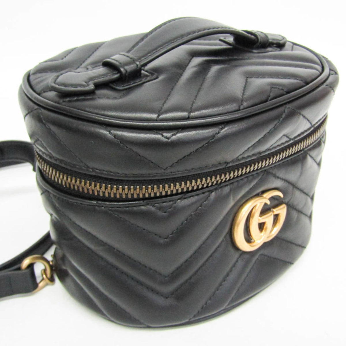 Gucci GG Marmont Vanity Matelasse Leather, Black, Leather, Backpack