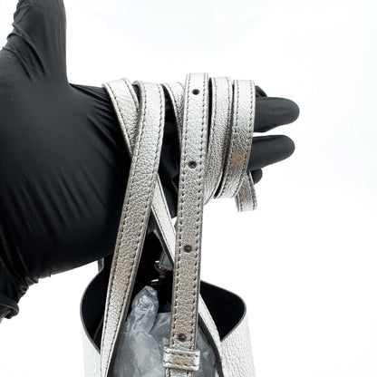 Balenciaga Everyday Patent, Silver, Leather, Tote Bag