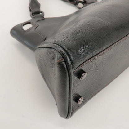 Cartier Marcello Leather, Black, Leather, Handbag