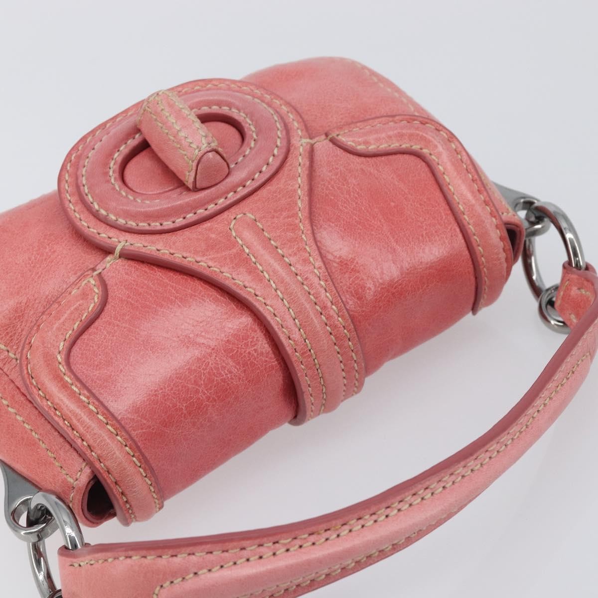 Prada Turnlock Flap Soft Calf, Pink, Leather, Shoulder Bag