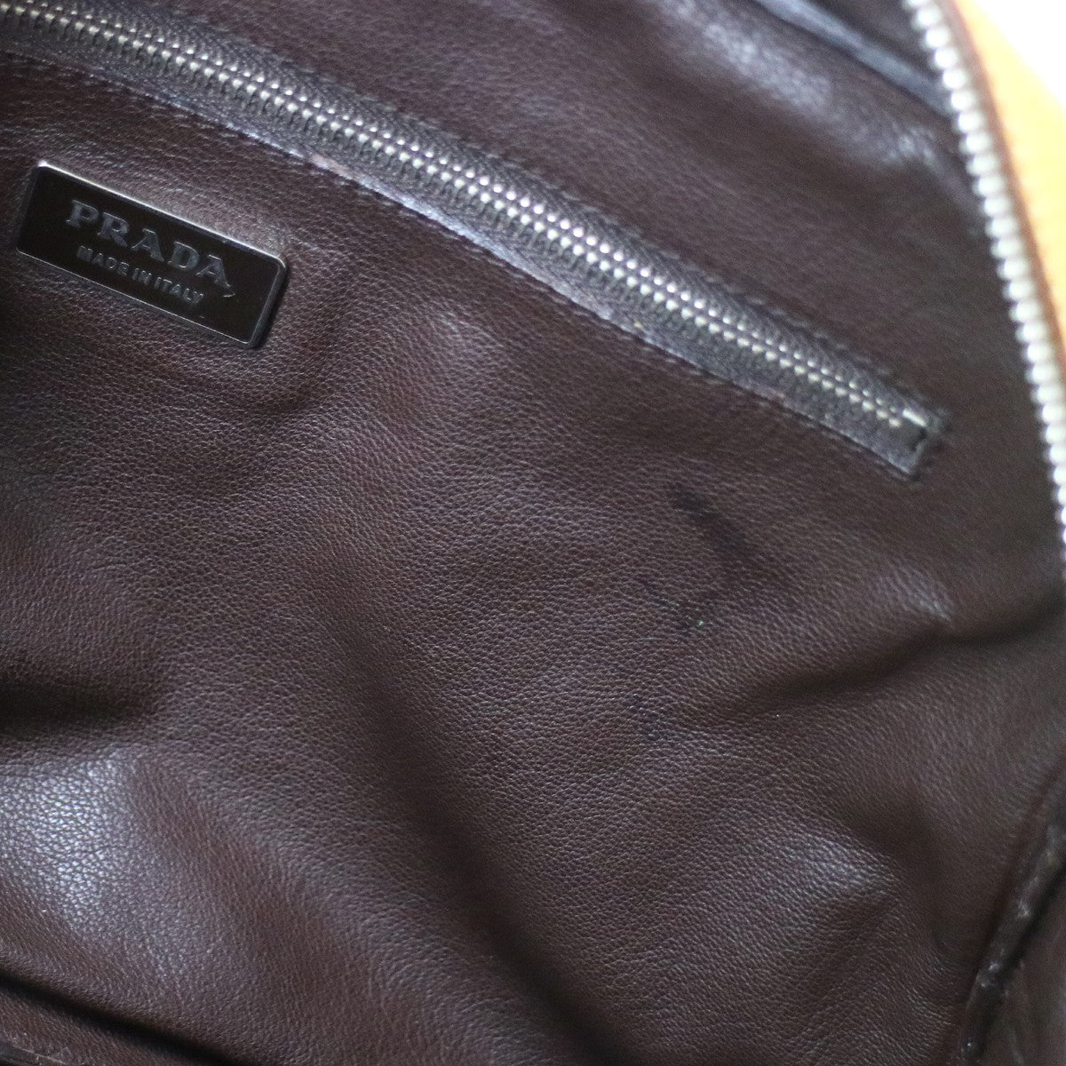 Prada Bauletto Saffiano Leather, Beige, Leather, Handbag