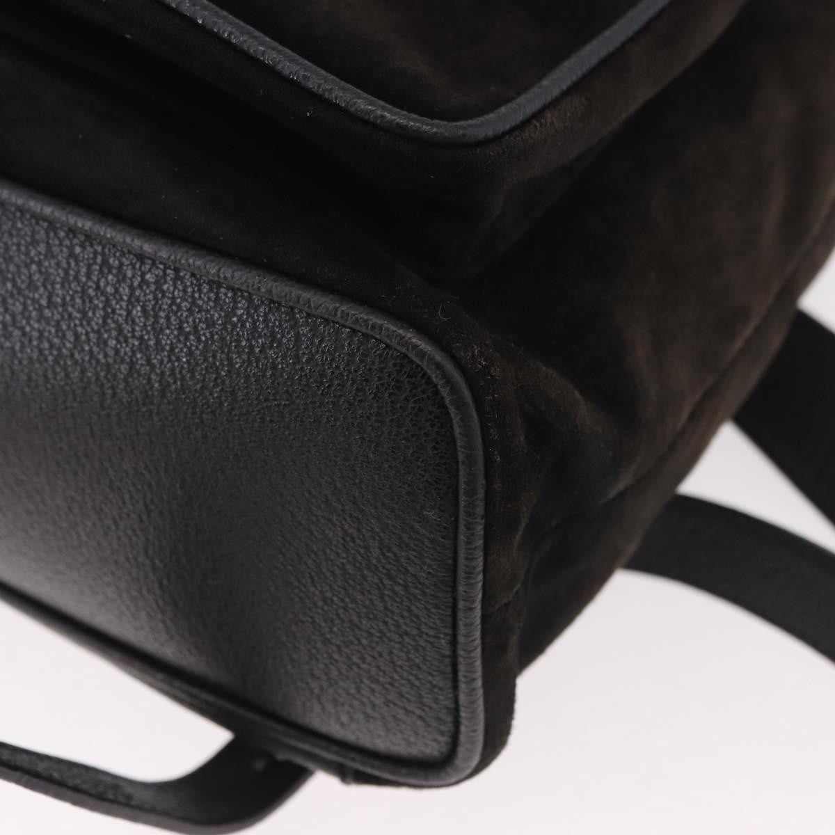 Gucci Vintage Bamboo Suede, Brown, Suede, Backpack
