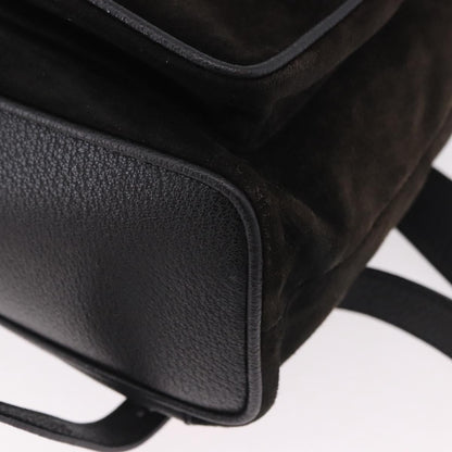 Gucci Vintage Bamboo Suede, Brown, Suede, Backpack