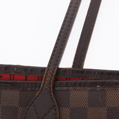 Louis Vuitton Neverfull Damier Ebene, Brown, Canvas, Tote Bag