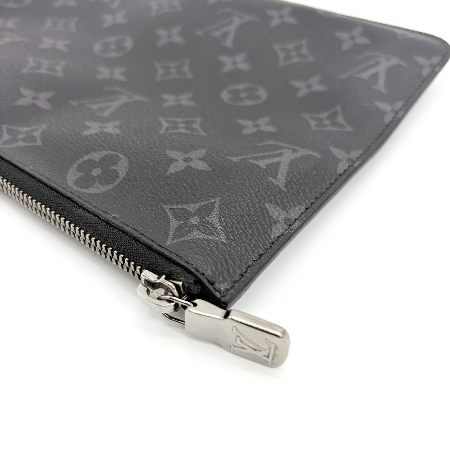 Louis Vuitton Pochette Voyage Monogram Eclipse Canvas, Black, Canvas, Clutch
