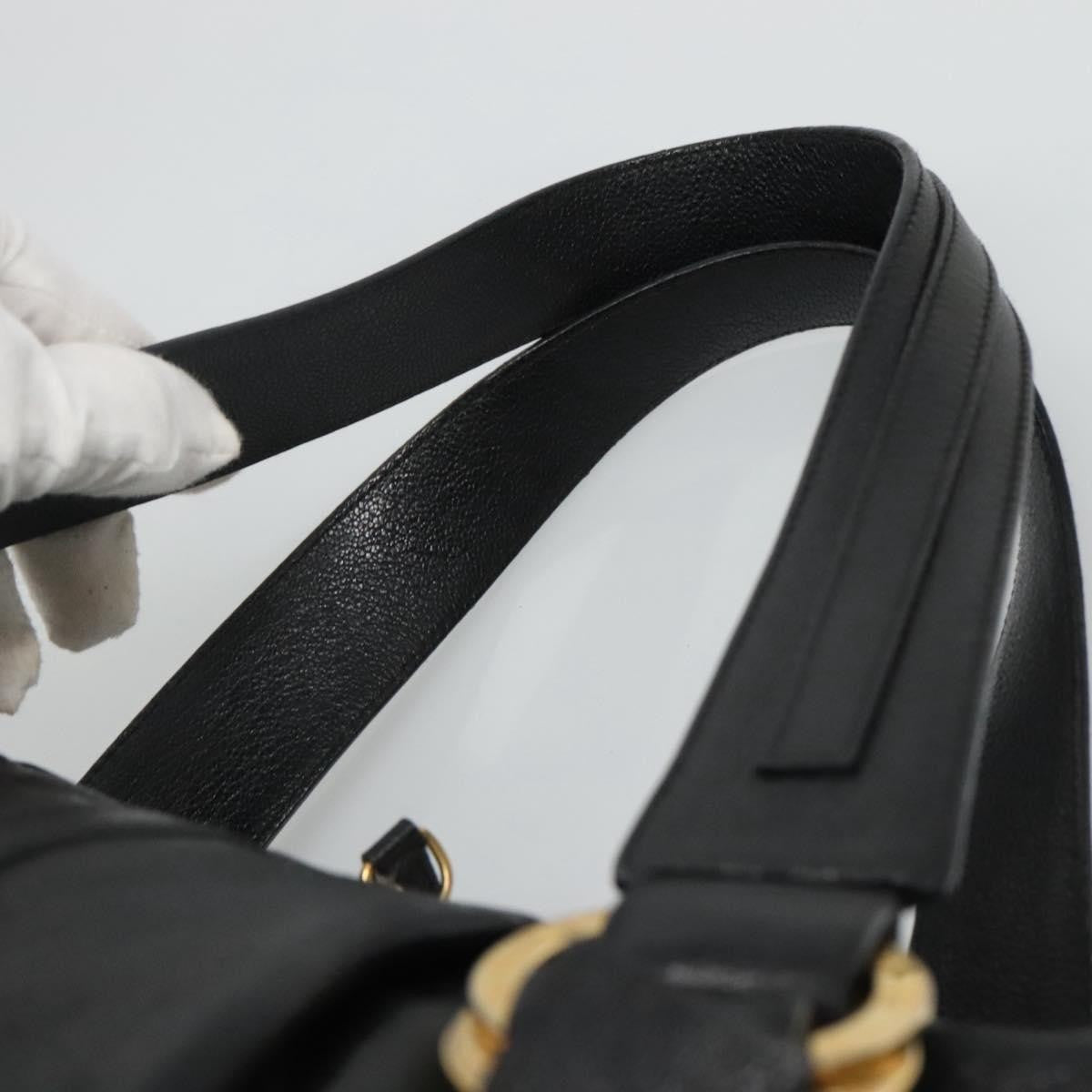 Bvlgari Chandra Leather, Black, Leather, Shoulder Bag