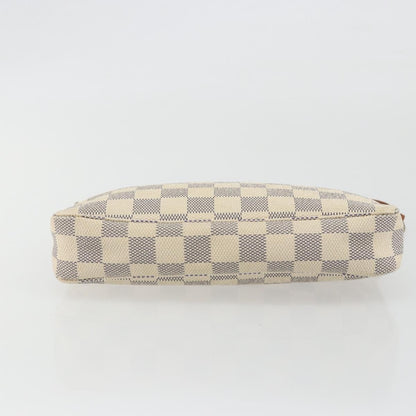 Louis Vuitton Pochette Accessoires Damier, Beige, Canvas, Clutch