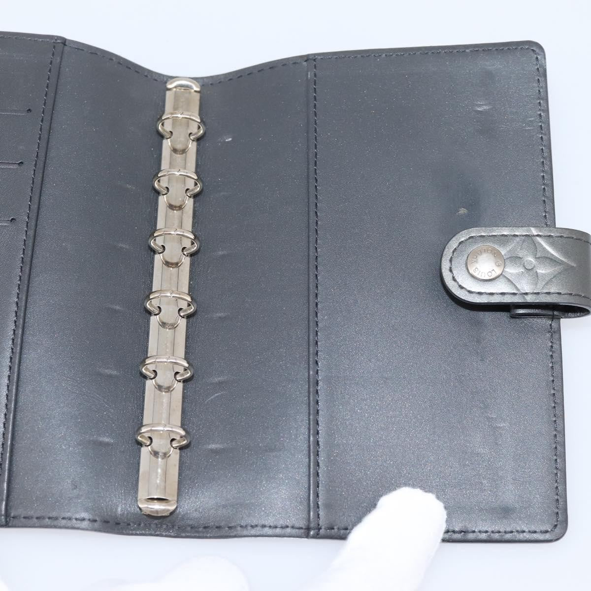 Louis Vuitton Agenda Cover Monogram Empreinte Leather, Gray, Canvas, Wallet